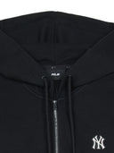 Basic Small Logo Waffle Crop Hood Zip Up