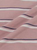 Women's Varsity Stripe Crop Polo T-Shirts