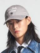 Varsity Lettering Washing Unstructured Ball Cap