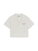 Women's Heart Slim Crop Polo T-shirt