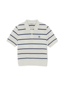 Women's Varsity Stripe Crop Polo T-Shirts