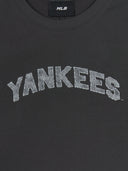 Women's Denimlike Lettering Big Lux Crop T-shirt