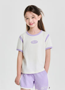 Vasrsity Round Logo Crop T-shirt (girl's)