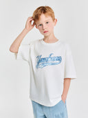 Monogram Denim Cursive Artwork T-shirt