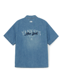 Varsity Vintage Slub Short Sleeve Denim Work Shirt