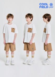 [cool Field] Basic Outdoor Mesh Pocket T-shirt Set