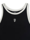 Women's Basic Ringer Crop Sleeveless T-shirt