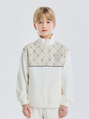 Dia Monogram Blocking Half Zip Sweatshirt