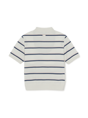 Women's Varsity Stripe Crop Polo T-Shirts