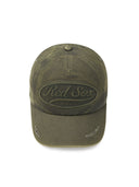 Varsity Vintage Tone-tone Cursive Unstructured Ball Cap