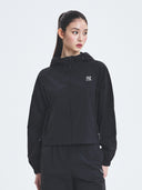 Women's Sportive Varsity Crop Windbreaker
