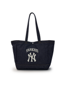 Vintage Lettering Denim Shopper Bag