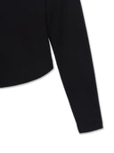 Women's Basic Henley Neck Layered Slim Semi Crop Long Sleeve T-Shirts