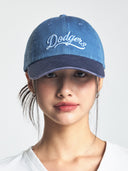 Varsity Vintage Cursive Color Block Unstructured Ball Cap