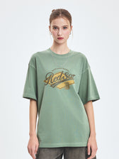 Varsity Vintage Washing Graphic Mega Over Fit T-shirt