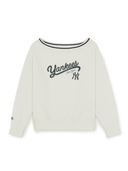 Women's Varsity Sportive Off-Shoulder Sweatshirt