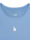 Women Basic Small Logo Ribbed Crop Top