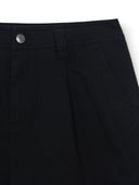 Washed Cotton Pin-Tuck Cargo Bermuda Shorts
