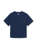 Sportive Varsity Woven Mesh Blocking T-shirt