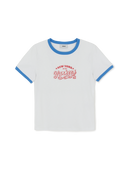 Women's Varsity Lettering Slim Slub Ringer T-shirts