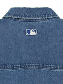 Dia Monogram Embo Patched Short Sleeve Denim Work Shirts