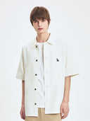 Varsity Logo Short Sleeve Denim Shirts