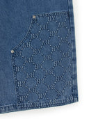 Men's Dia Monogram Embo Patched Carpenter Denim Shorts