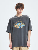 Varsity Vintage Washing Graphic Mega Over Fit T-shirt