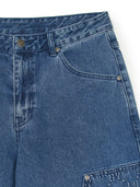 Men's Dia Monogram Embo Patched Carpenter Denim Shorts