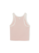 Women's Basic Ringer Crop Sleeveless T-shirt