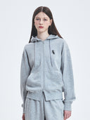 Basic Small Logo Overfit 2way Hood Zip Up