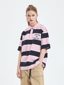 Varsity Stripe Over Fit Polo T-shirt