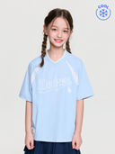Sportive Varsity Woven Mesh Blocking T-shirt