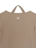 Women's Basic Henley Neck Layered Slim Semi Crop Long Sleeve T-shirts