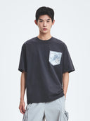 Denimlike Monotive Poket Over Fit T-shirt