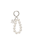 Pearl Bead Logo Charm Keyring