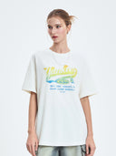 Women's Varsity Washing Vintage Over Fit T-shirt