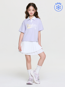 Sportive Athleisure Cursive Skirt T-shirt Set (Girl's)