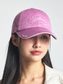 Varsity Vintage Cursive Tone-on-tone Unstructured Ball Cap