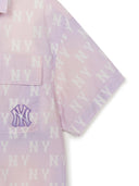 Aurora Monogram Short-slv Woven Shirt