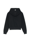 Basic Small Logo Waffle Crop Hood Zip Up