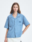 Varsity Vintage Cursive Short Sleeve Work Shirt