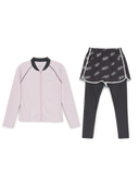 Varsity Girls Zip Up Rash Guard Set Up