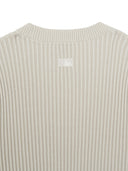 Women's Basic Street Ribbed Short Sleeve Knit Pullover