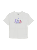 Women's Small Bunny Graphic Slim Semi Crop T-shirts