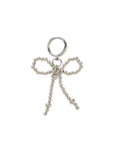 Double Beads Ribbon Charm Keyring