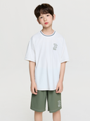 STEET BASIC WOVEN BIG LOGO T-SHIRT SET