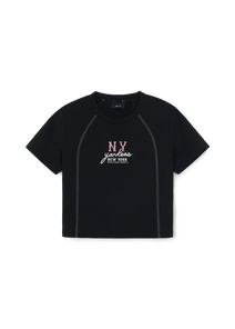 Women's Basic Coopers Slim Crop T-shrts