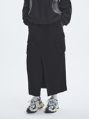 Varsity Vintage Cotton Slit Cargo Long Skirt
