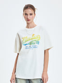 Women's Varsity Washing Vintage Over Fit T-shirt